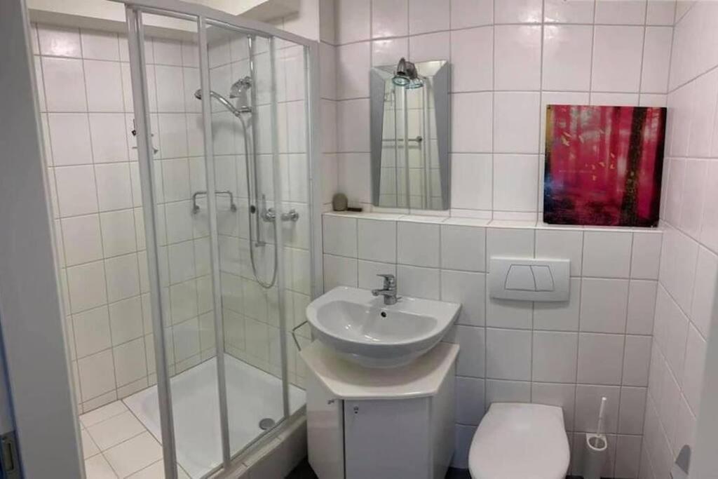Basel - 5 Mins Away - Modern Basement Studio With Kitchen 35M2 In 무텐츠 외부 사진