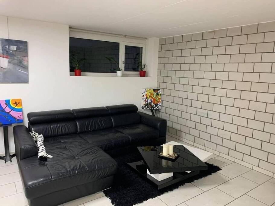 Basel - 5 Mins Away - Modern Basement Studio With Kitchen 35M2 In 무텐츠 외부 사진