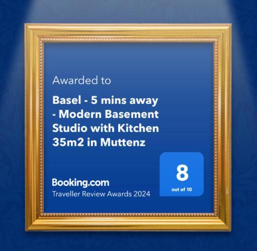 Basel - 5 Mins Away - Modern Basement Studio With Kitchen 35M2 In 무텐츠 외부 사진