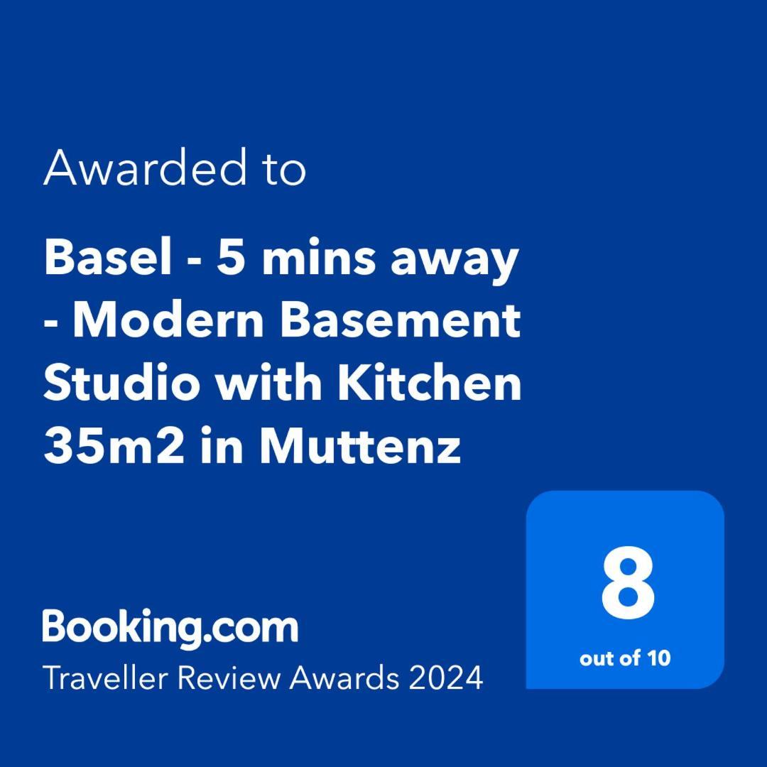 Basel - 5 Mins Away - Modern Basement Studio With Kitchen 35M2 In 무텐츠 외부 사진